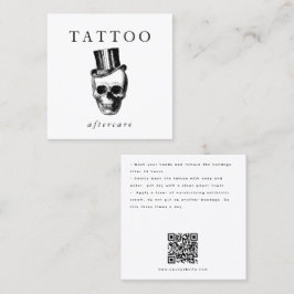 Tarjeta De Visita Cuadrada Instrucciones para el cuidado posterior del tatuaj