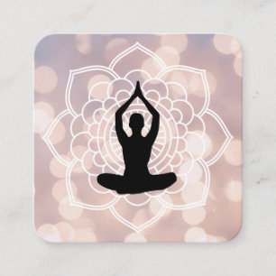 Tarjeta De Visita Cuadrada Instructor de yoga