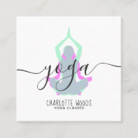 Instructor de yoga moderno elegante y moderno colo