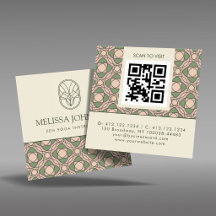 Instructor de Yoga Zen Moderno Código QR Cuadrado