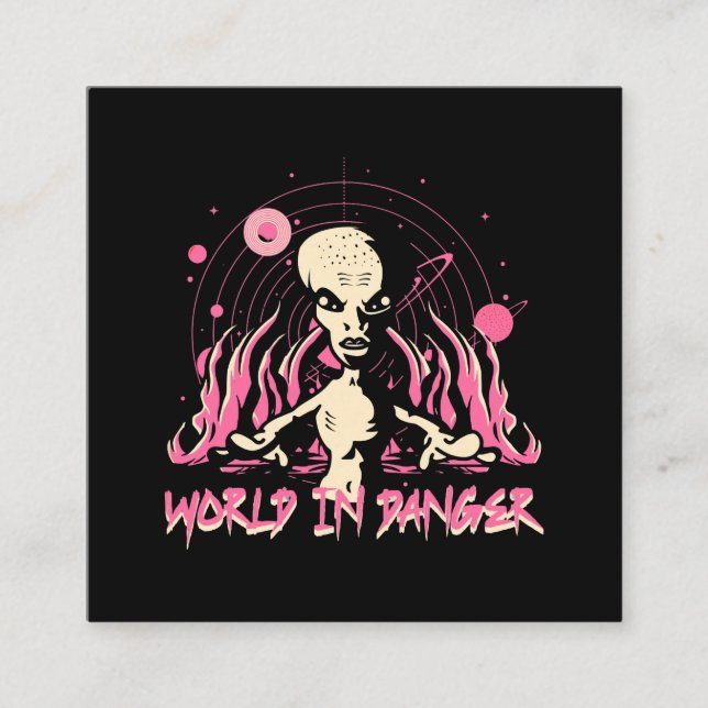 Tarjeta De Visita Cuadrada Invasión extranjera (Anverso)