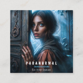 Tarjeta De Visita Cuadrada Investigador paranormal La perturbación