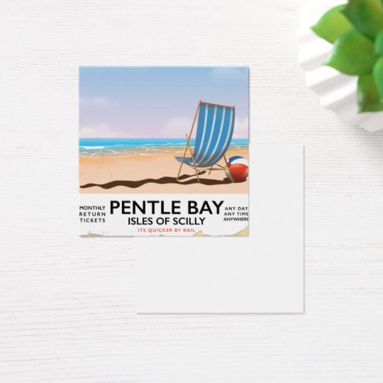 Tarjeta De Visita Cuadrada Islas de la bahía de Pentle del poster del viaje