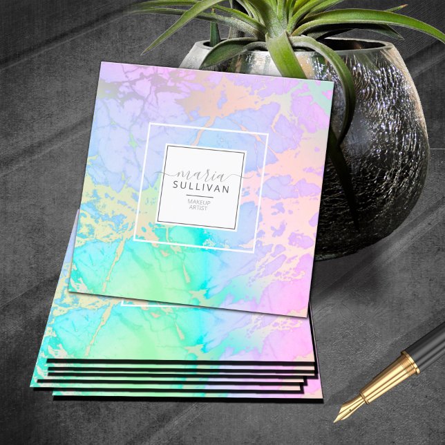 Tarjeta De Visita Cuadrada Islas del arcoiris Pastel Resumen ID798 (Subido por el creador)