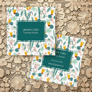 Tarjeta De Visita Cuadrada Jardiner Landscaping Plantas de jardinería Guay mo