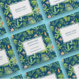 Tarjeta De Visita Cuadrada Jardiner Landscaping Plantas de jardinería Guay mo