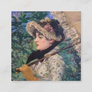 Tarjeta De Visita Cuadrada Jeanne (Primavera)  Por Édouard Manet
