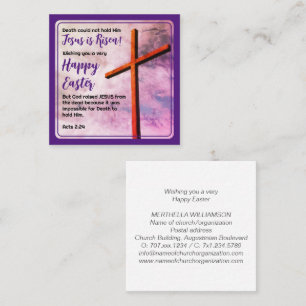 Tarjeta De Visita Cuadrada JESUS ES EL ORIENTE cristiano RISEN