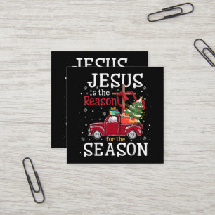 Tarjeta De Visita Cuadrada Jesús es la Razón de la Temporada Fe Cristiana