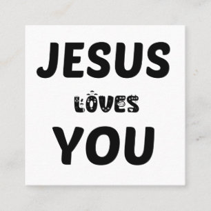 TARJETA DE VISITA CUADRADA JESÚS TE AMA