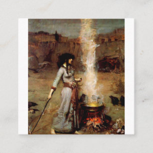 Tarjeta De Visita Cuadrada John William Waterhouse El Círculo Mágico