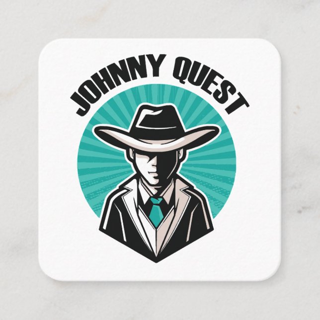 Tarjeta De Visita Cuadrada Jonny Quest (Anverso)