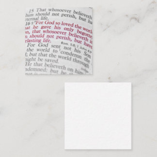 Tarjeta De Visita Cuadrada Juan 3:16