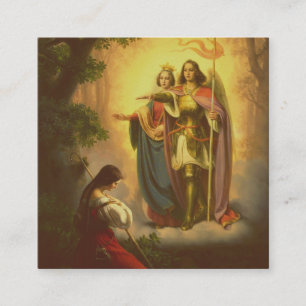 Tarjeta De Visita Cuadrada Juana de Arco