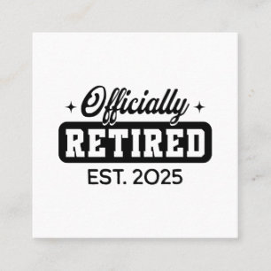Tarjeta De Visita Cuadrada Jubilación divertida de la antigüedad 2025