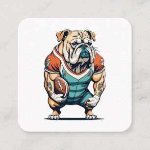 Tarjeta De Visita Cuadrada Jugador de Baloncesto Amante de los Perros