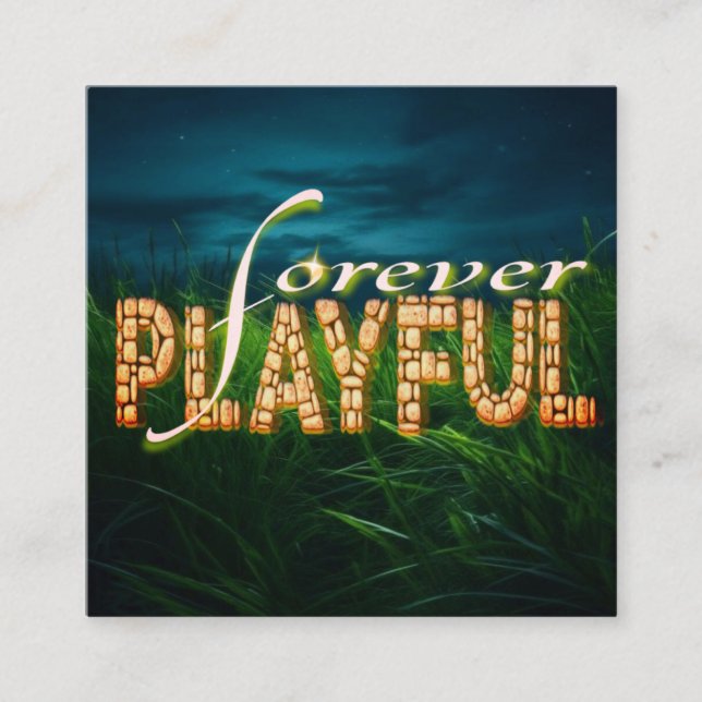 Tarjeta De Visita Cuadrada Jugador para siempre: Abraza a los niños" (Anverso)