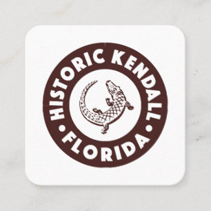 Tarjeta De Visita Cuadrada Kendall Florida Circle - Brown