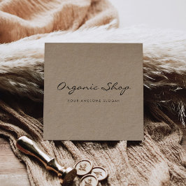 Tarjeta De Visita Cuadrada Kraft moderno