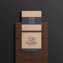 kraft Paper Donut Square Business Card