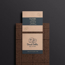 Tarjeta De Visita Cuadrada kraft Paper Donut Square Business Card