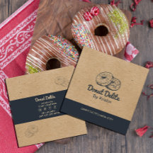 kraft Paper Donut Square Business Card