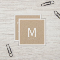 Kraft rústico con monograma de encargo