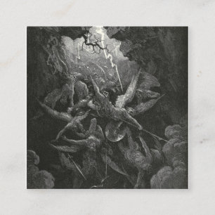 Tarjeta De Visita Cuadrada La Boca Del Infierno De Gustave Dore