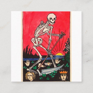 Tarjeta De Visita Cuadrada La carta del tarot de la muerte