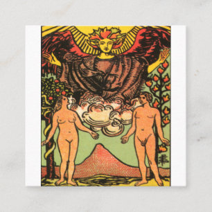 Tarjeta De Visita Cuadrada La carta Tarot de los amantes