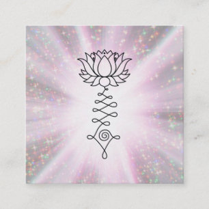 Tarjeta De Visita Cuadrada La chispa del *~* irradia la energía Lotus de la