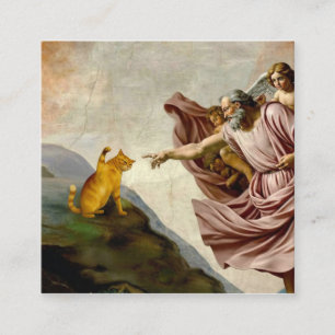 Tarjeta De Visita Cuadrada La Creación de Purrfección