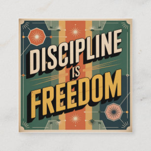 Tarjeta De Visita Cuadrada La disciplina es libertad