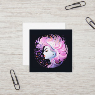 Tarjeta De Visita Cuadrada "La esencia de la elegancia" La belleza femenina