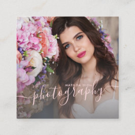 Tarjeta De Visita Cuadrada La moderna y elegante fotografía mínima y sencilla