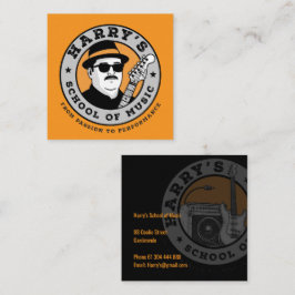 Tarjeta De Visita Cuadrada La música de Harry