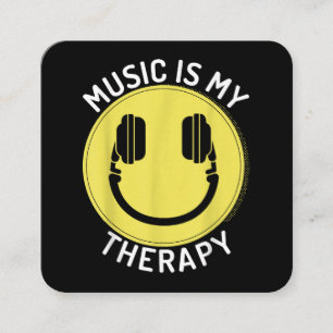 Tarjeta De Visita Cuadrada La música es mi amante de la terapia