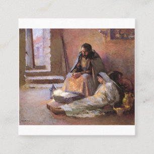 Tarjeta De Visita Cuadrada La Natividad De Gari Melchers