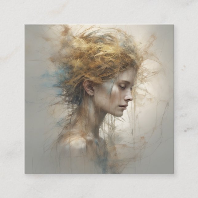 Tarjeta De Visita Cuadrada La naturaleza abstracta puede proporcionar un abra (Anverso)