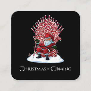 Tarjeta De Visita Cuadrada La Navidad está llegando