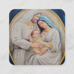 Tarjeta De Visita Cuadrada La Sagrada Familia: Retrato del Amor Divino