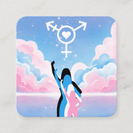 Tarjeta De Visita Cuadrada La señal trans
