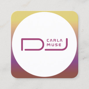 Tarjeta De Visita Cuadrada La tecnología moderna inspiró alrededor de estil