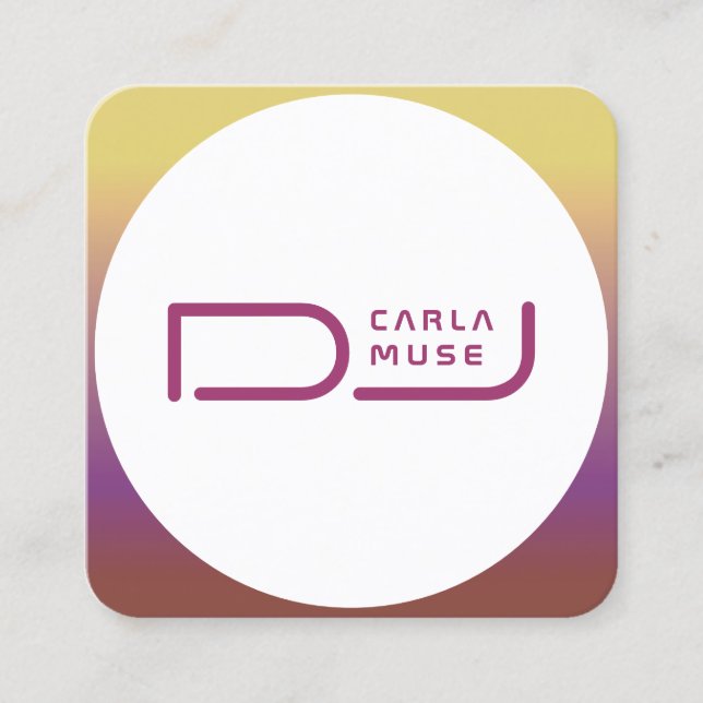 Tarjeta De Visita Cuadrada La tecnología moderna inspiró alrededor de estilo (Anverso)