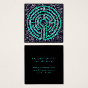 Tarjeta de visita cuadrada LABYRINTH III - Negro