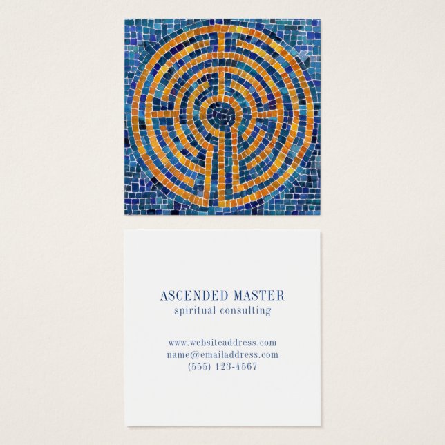 Tarjeta de visita cuadrada LABYRINTH IV (Anverso y reverso)