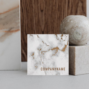 Tarjeta De Visita Cuadrada Laconic Marble Company Name Modern