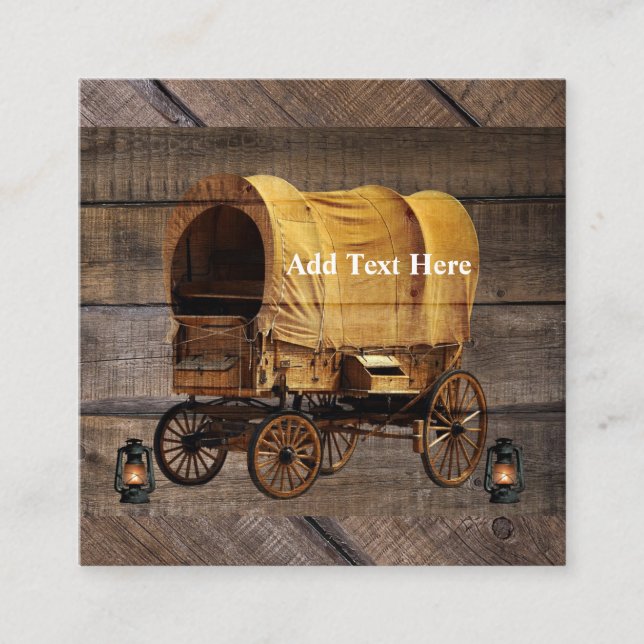 Tarjeta De Visita Cuadrada Lámparas de aceite de carbón de vagón cubiertas Oc (Anverso)