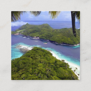 Tarjeta De Visita Cuadrada Las Seychelles son un grupo de islas situadas en