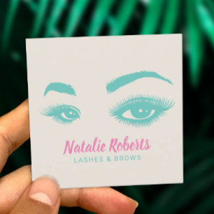 Tarjeta De Visita Cuadrada Latigazos y color del personalizado del salón de